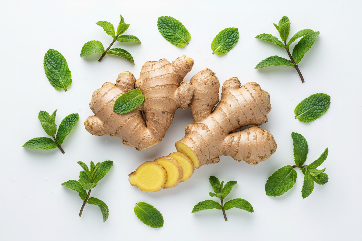 Mint and ginger natural ingredients for umbilical hernia cream relief