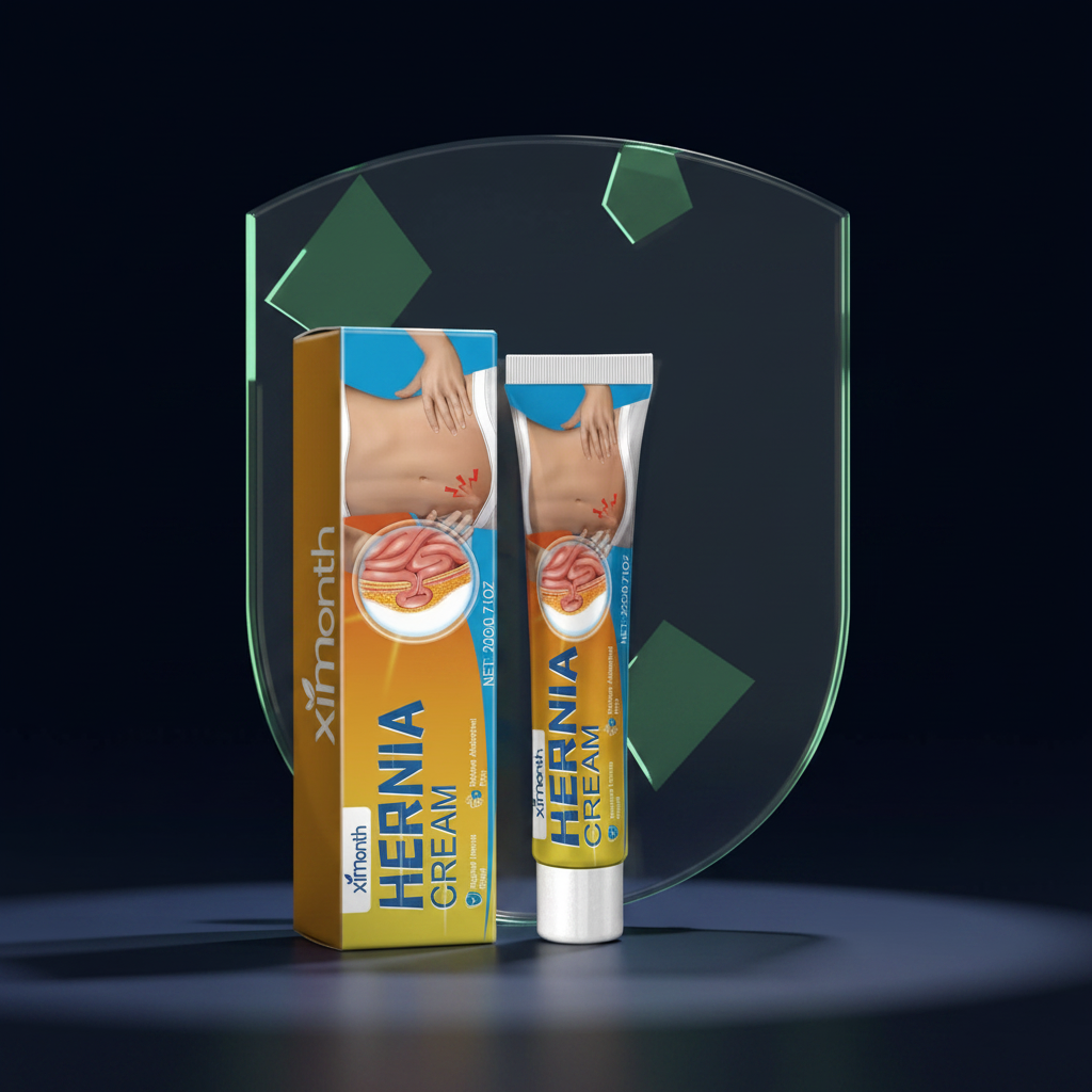 Hernia cream escudo vidrio verde fondo marino