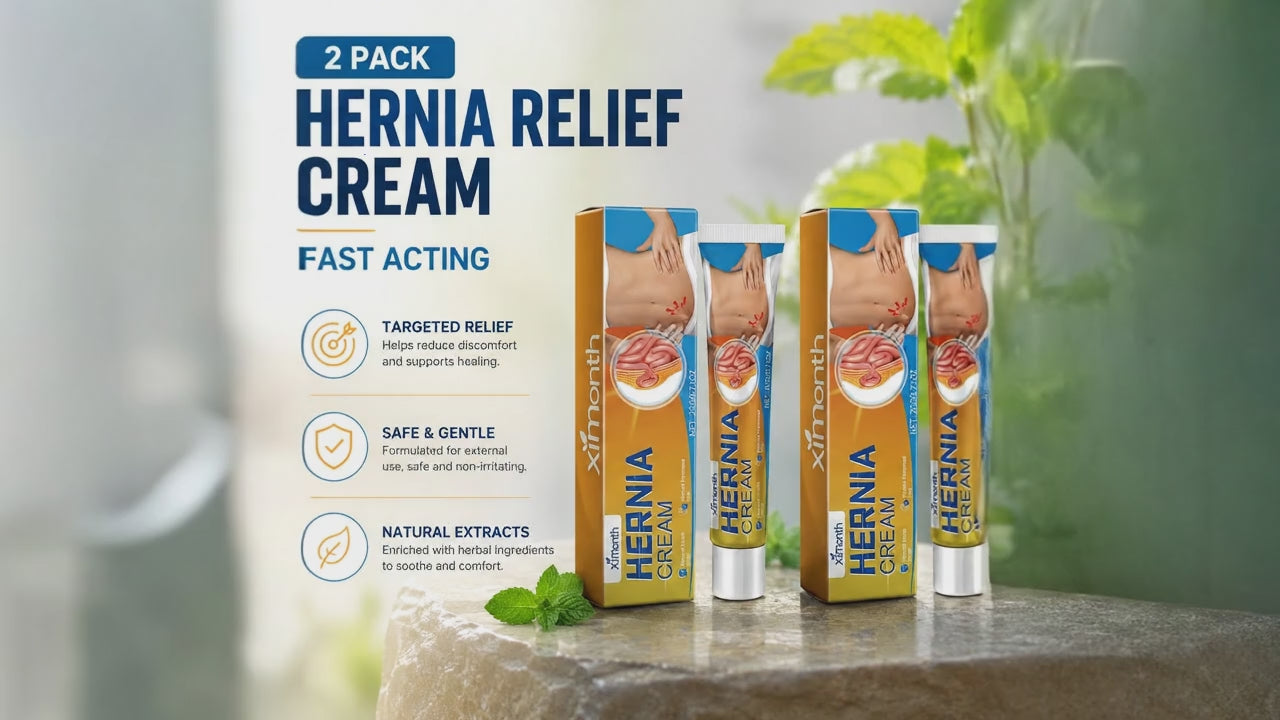 Hernia Relief Cream – Soothes Hernia Symptoms | 2-Pack with Mint & Ginger