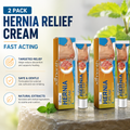 Two pack of Hernia Relief Cream by HerniaRelief fast acting with natural extracts for targeted relief